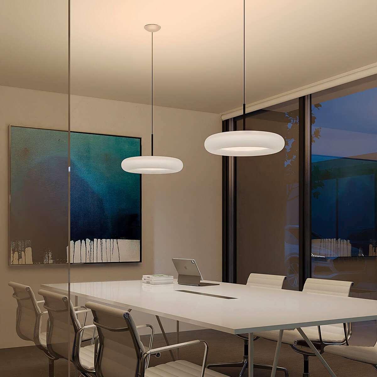 Belux Oto-34 LED Pendelleuchte, Wireless Dim, schwarz matt