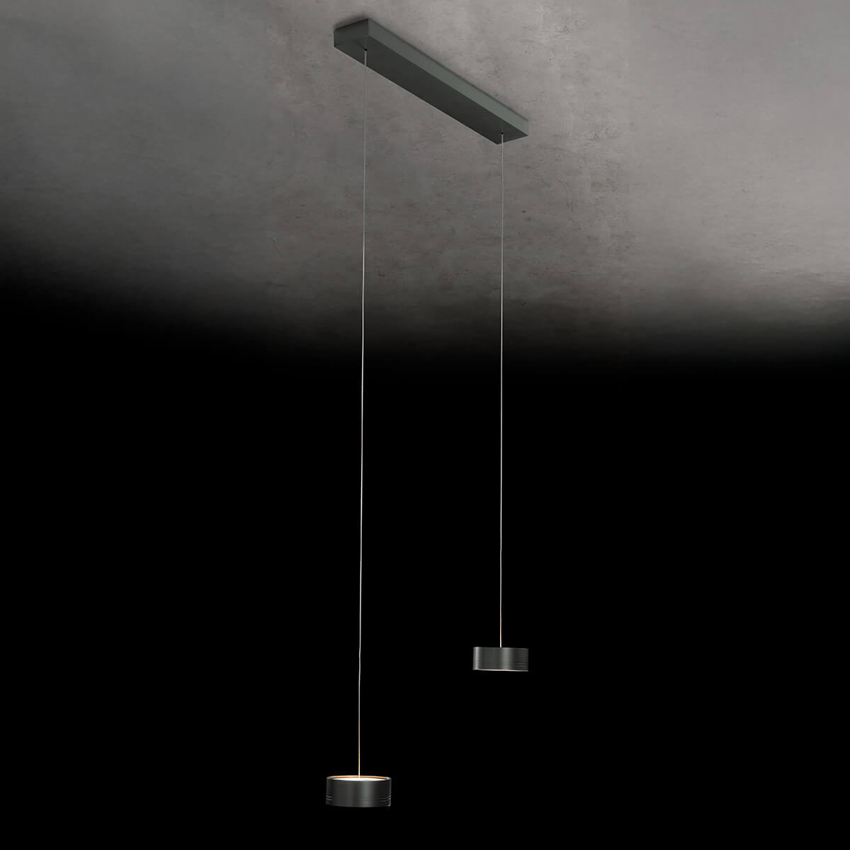 Holtkötter Favor LED Pendelleuchte, 2-flg., Platin