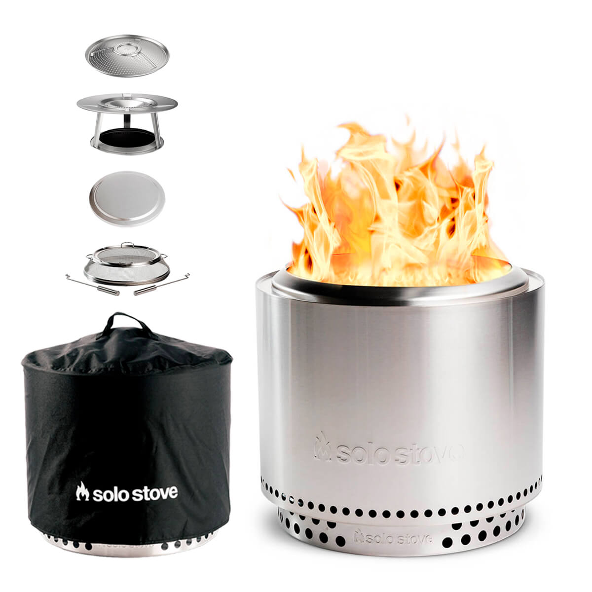Solo Stove Bonfire 2.0 Feuerschale mit Standfuß, Komplett-Set, Edelstahl