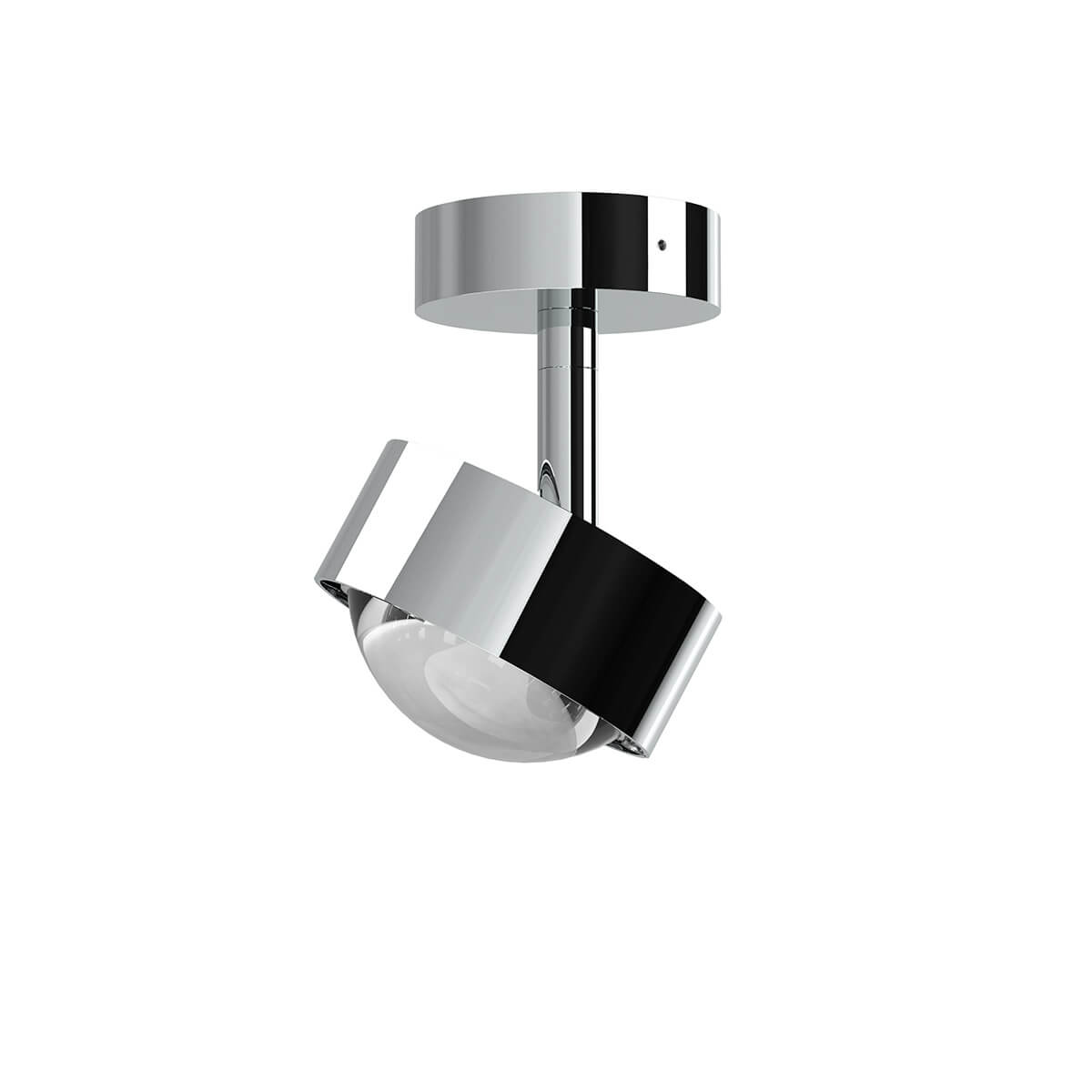 Top Light Puk Mini Turn Downlight LED Deckenleuchte, Gehäuse, Chrom, mit Linse klar (nicht inbegriffen)