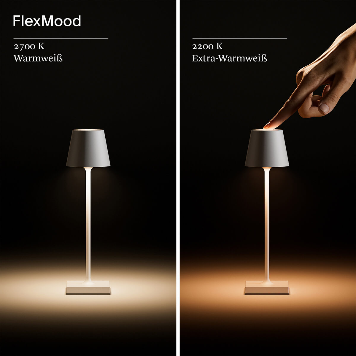 Sigor Nuindie pocket LED Akkuleuchte, Flex-Mood, schneeweiß, Wechsel der Lichtfarbe dank Flex-Mood