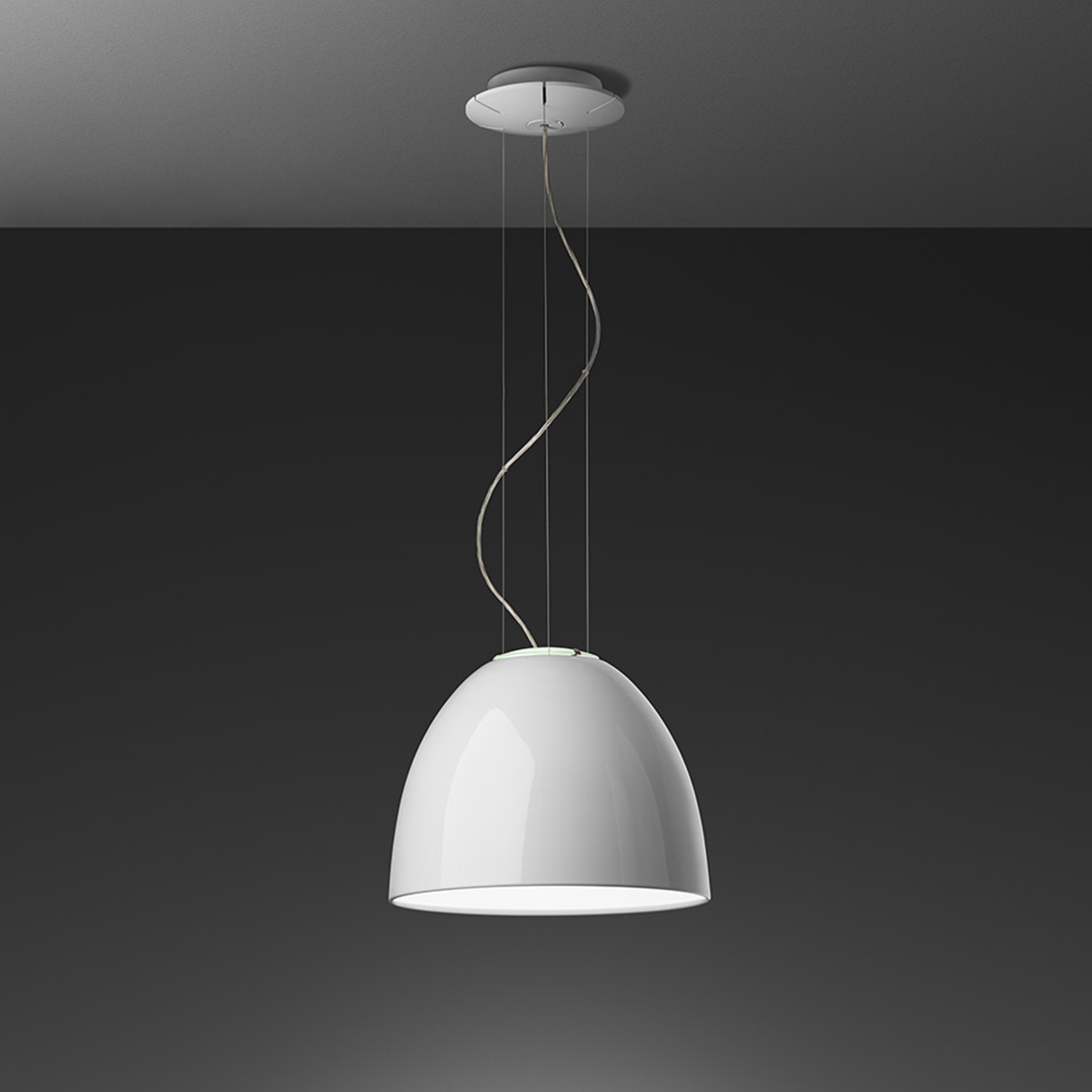 Artemide Design Nur Mini Gloss Sospensione, weiß glänzend