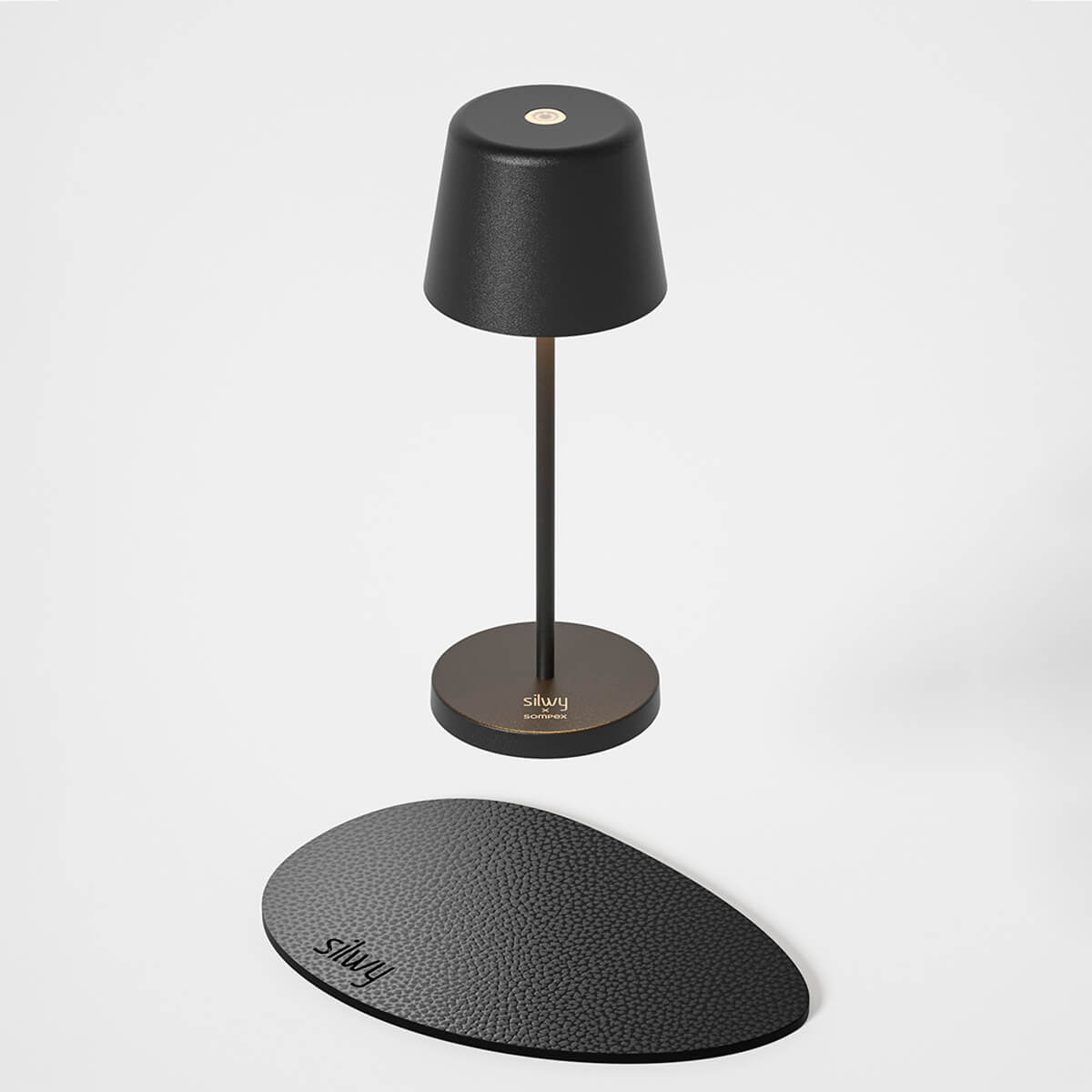 Silwy x Sompex Monaco LED Akkuleuchte, schwarz
