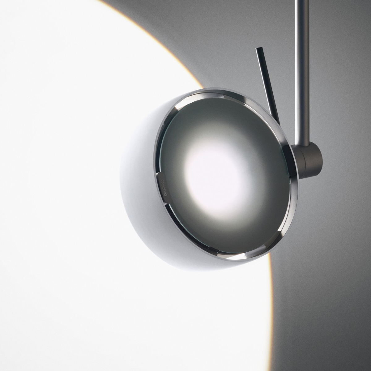 Occhio Sento E faro up LED Deckenleuchte, weiß matt / Chrom matt (auf Anfrage erhältlich)