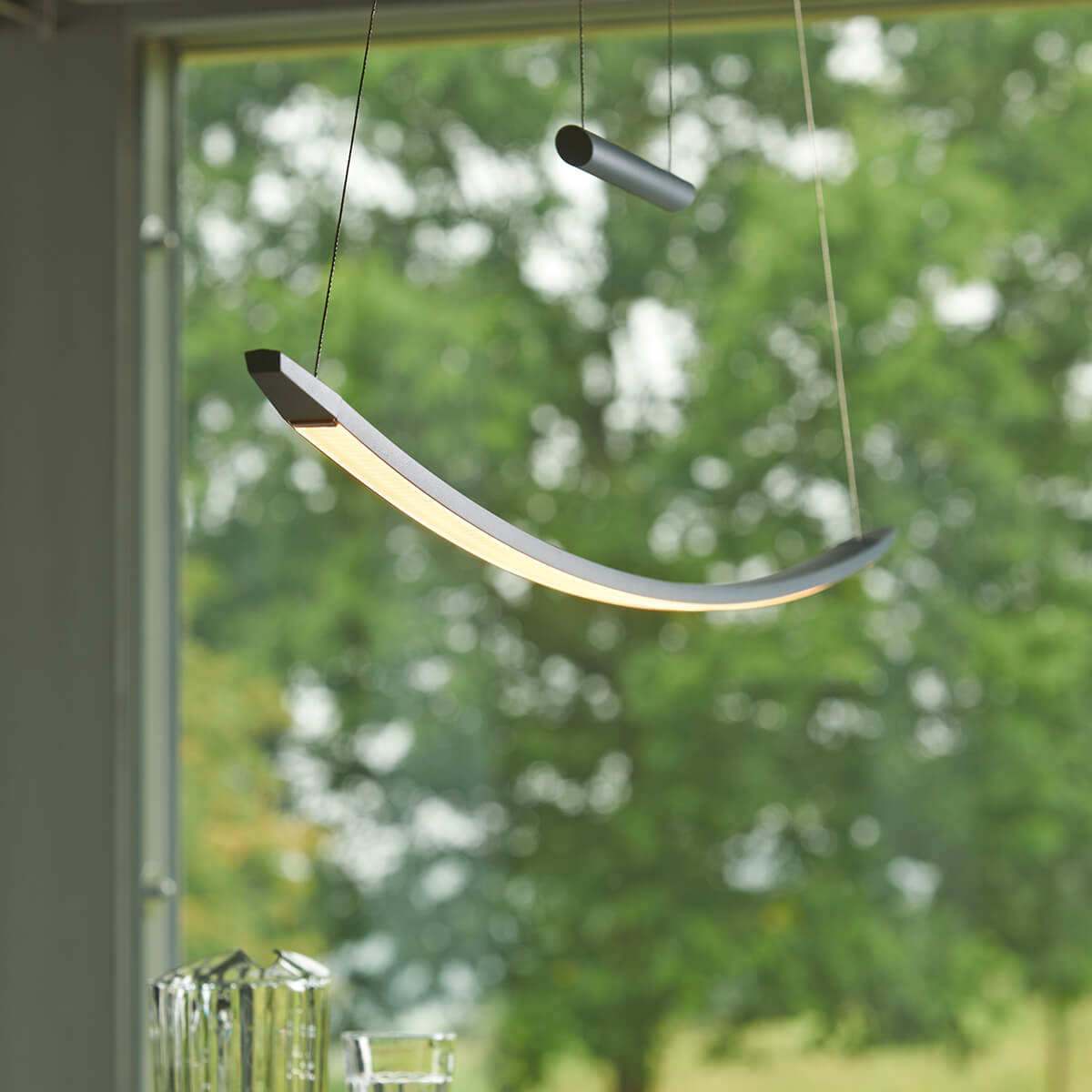 Oligo Lisgo Sky Short LED Pendelleuchte, grau matt