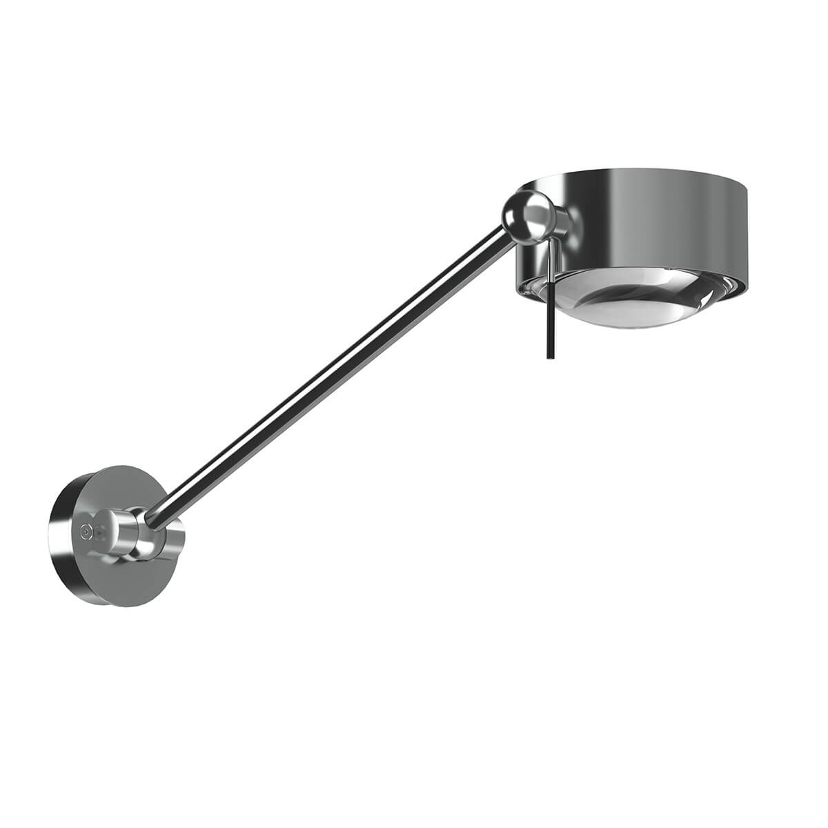 Top Light Puk Maxx Wing Single LED Wand- / Deckenleuchte, 30 cm, Gehäuse, Chrom matt, mit Einsätzen Glas satiniert / Linse klar (Einsätze nicht inbegriffen)