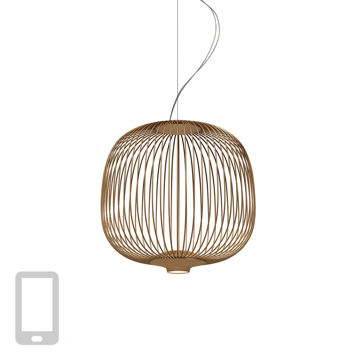 Foscarini Spokes 2 Piccola MyLight LED Sospensione, rame (Kupfer)
