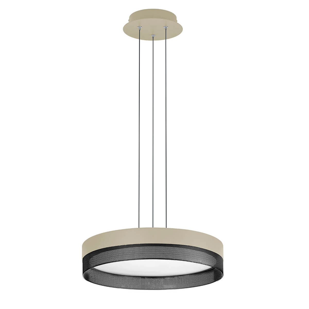 HELL Mesh LED Pendelleuchte, sand / schwarz