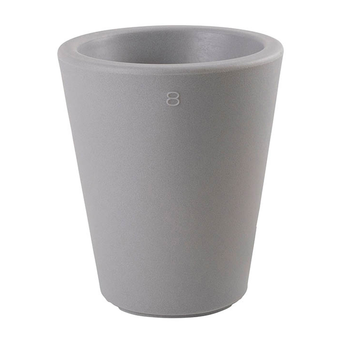 8 seasons design Shining Classic Pot S Pflanztopf / Dekoleuchte, grau, ausgeschaltet