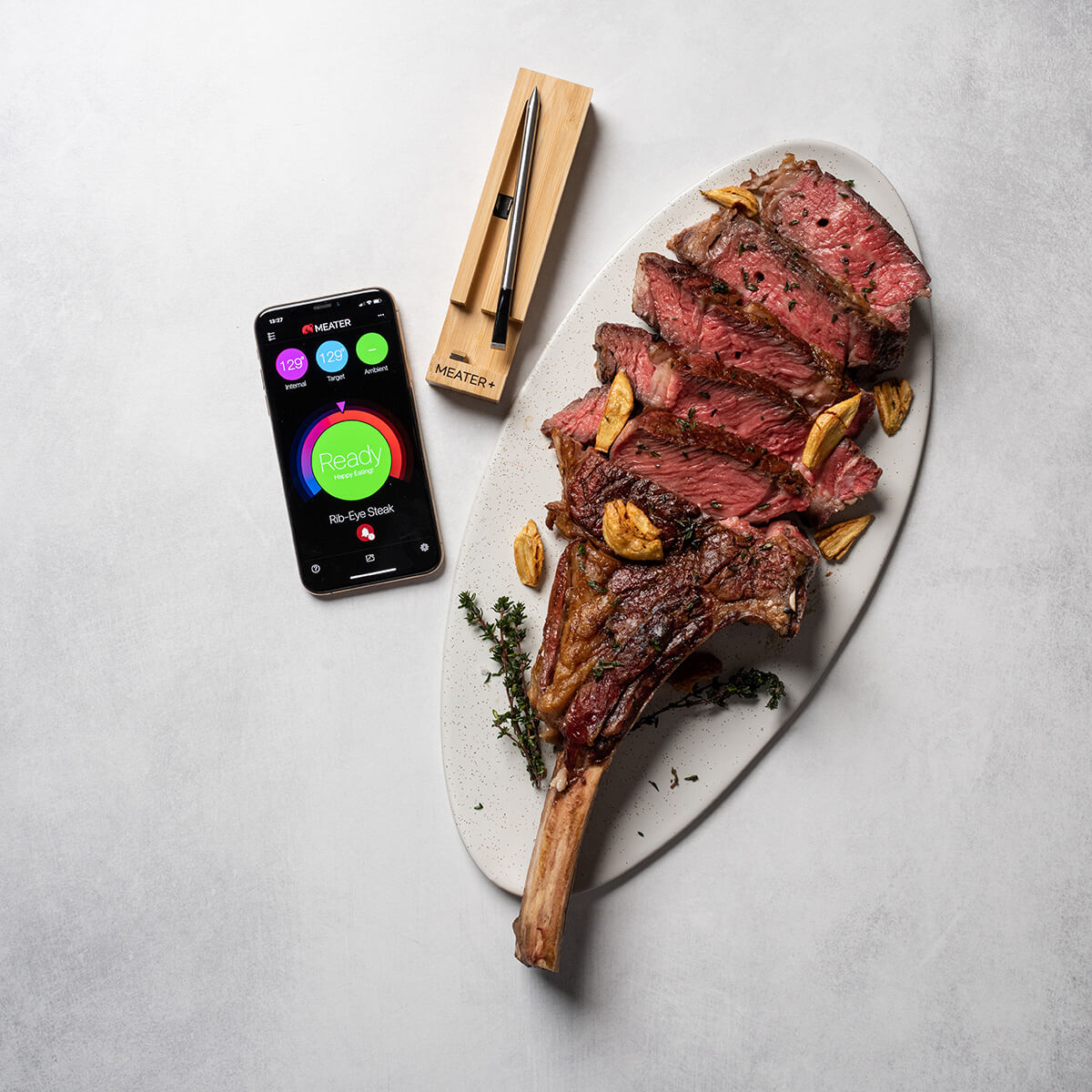 Meater MEATER Plus Bluetooth Fleischthermometer, max. 50 m kabellose Reichweite