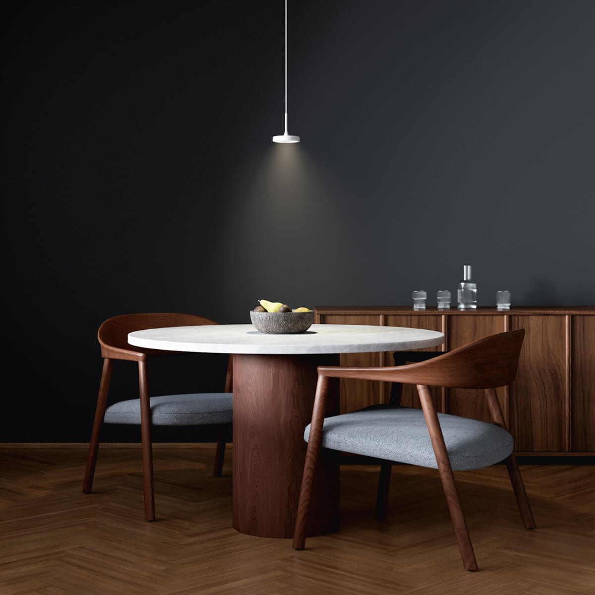Sigor Nivo LED Einbau-Pendelleuchte, mattweiß