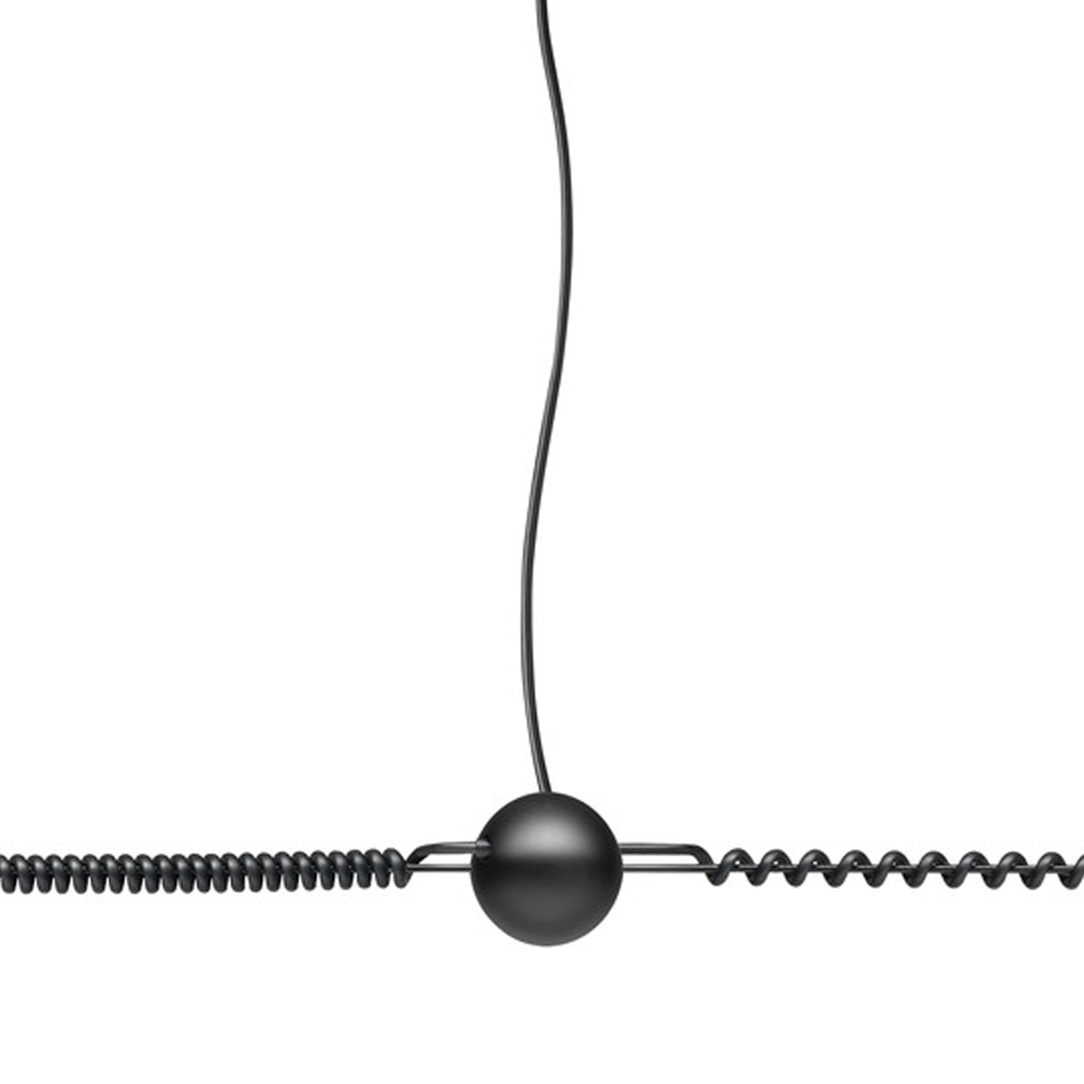 Belux Hello Systemeinspeisung, schwarz, in Kombination mit Spannseil und Hello Connect Spiralkabeln