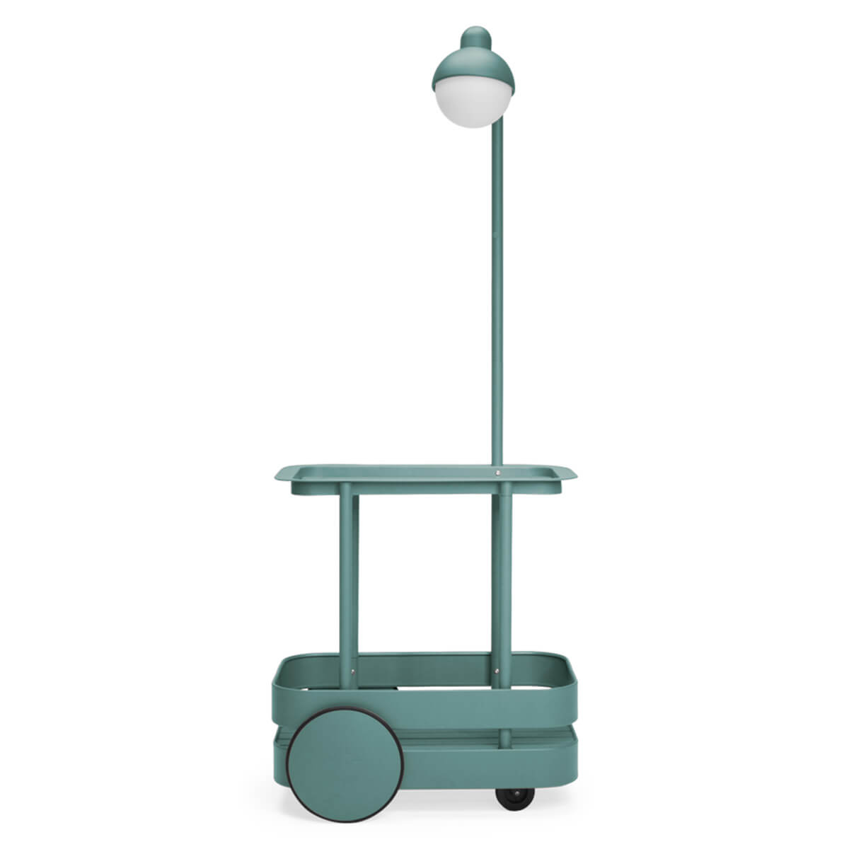 Fatboy Jolly Trolley LED Akkuleuchte & Bar-Trolley, Dark sage (dunkelgrün)