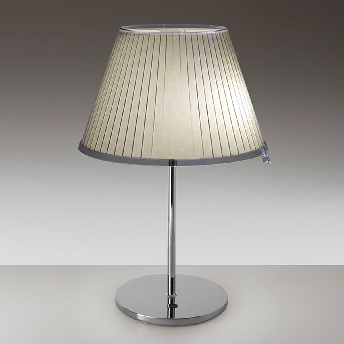 Artemide Design Choose Tavolo Schirm: Pergamentpapier Stuktur: Chrom