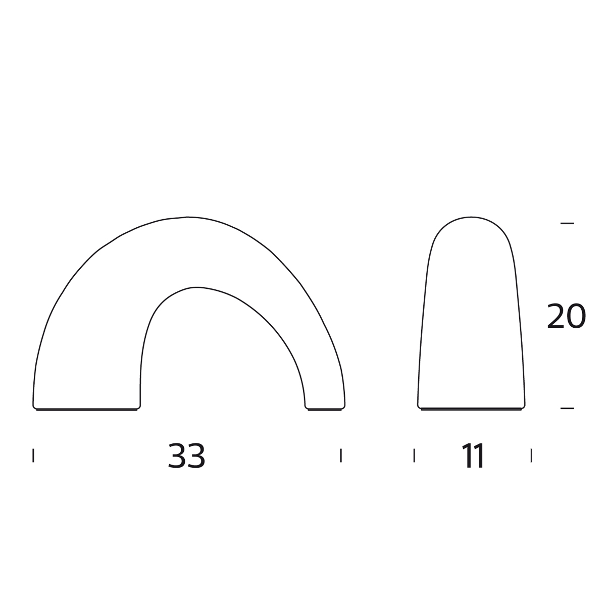 Fontana Arte Thor Tischleuchte, Höhe: 20 cm