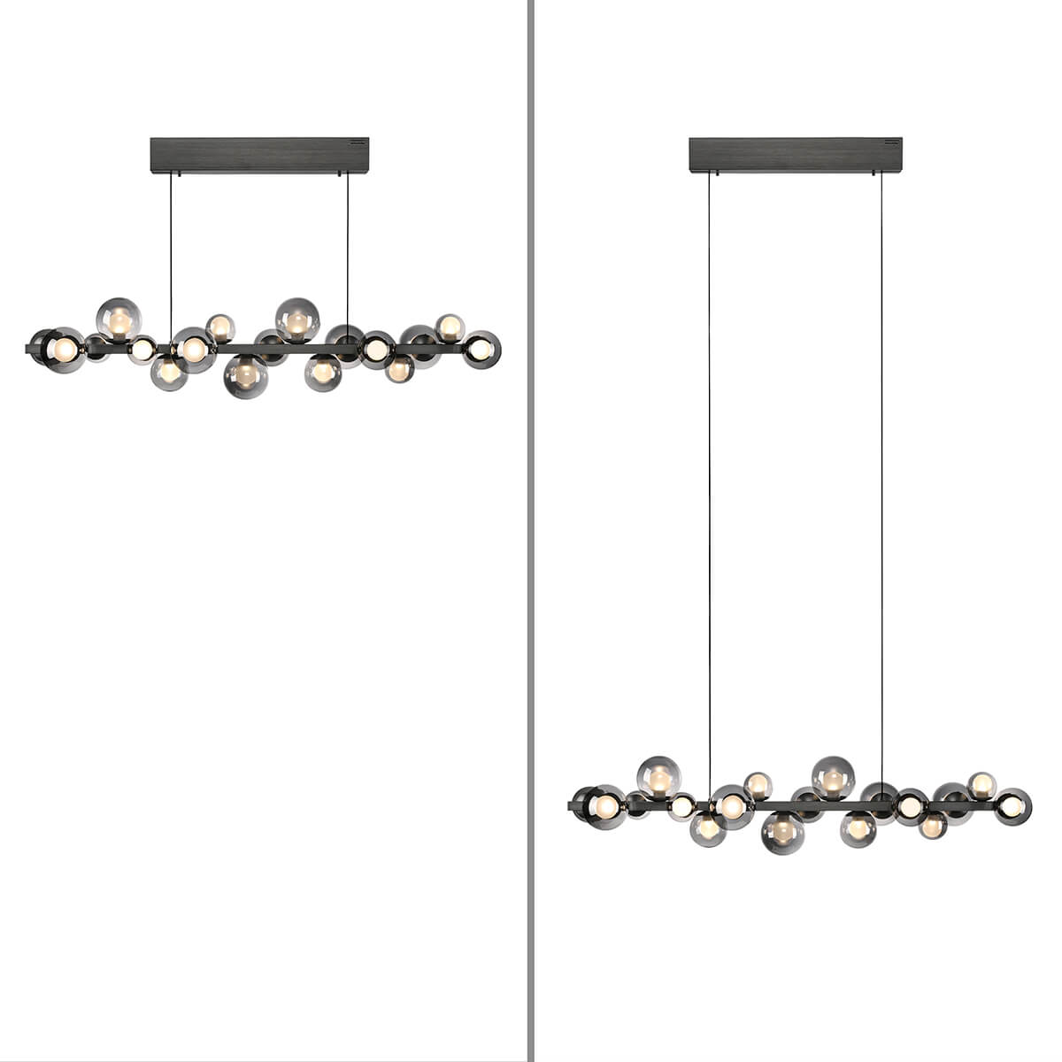 PURE E-Popup LED Pendelleuchte mit e-LIFT und CCT
