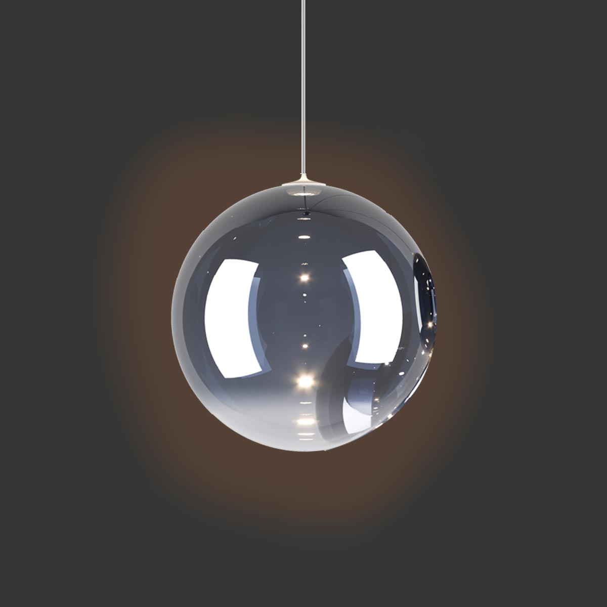 Lodes Random Solo 18 LED Pendelleuchte, Rauchglas
