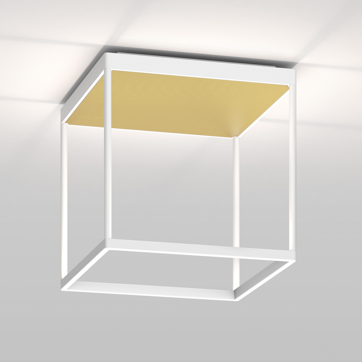 Serien.lighting Reflex² Ceiling M 300 LED Deckenleuchte, weiß, Reflektor: Struktur Gold (©serien.lighting)