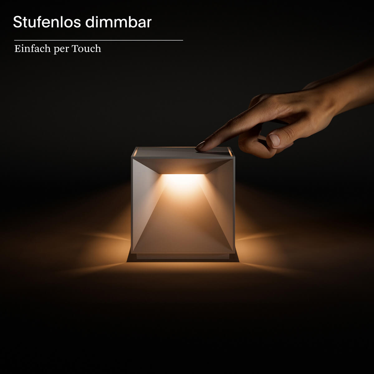 Sigor Nutalis LED Akkuleuchte, schneeweiß, Touchdimmer