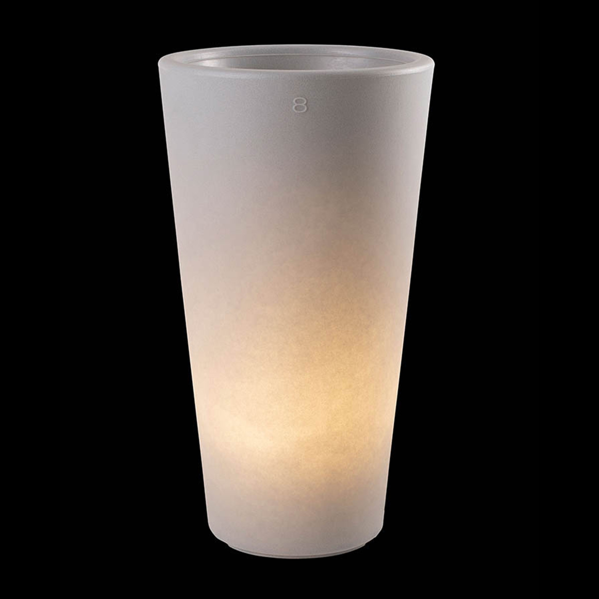 8 seasons design Shining Classic Pot L Pflanztopf / Dekoleuchte, grau