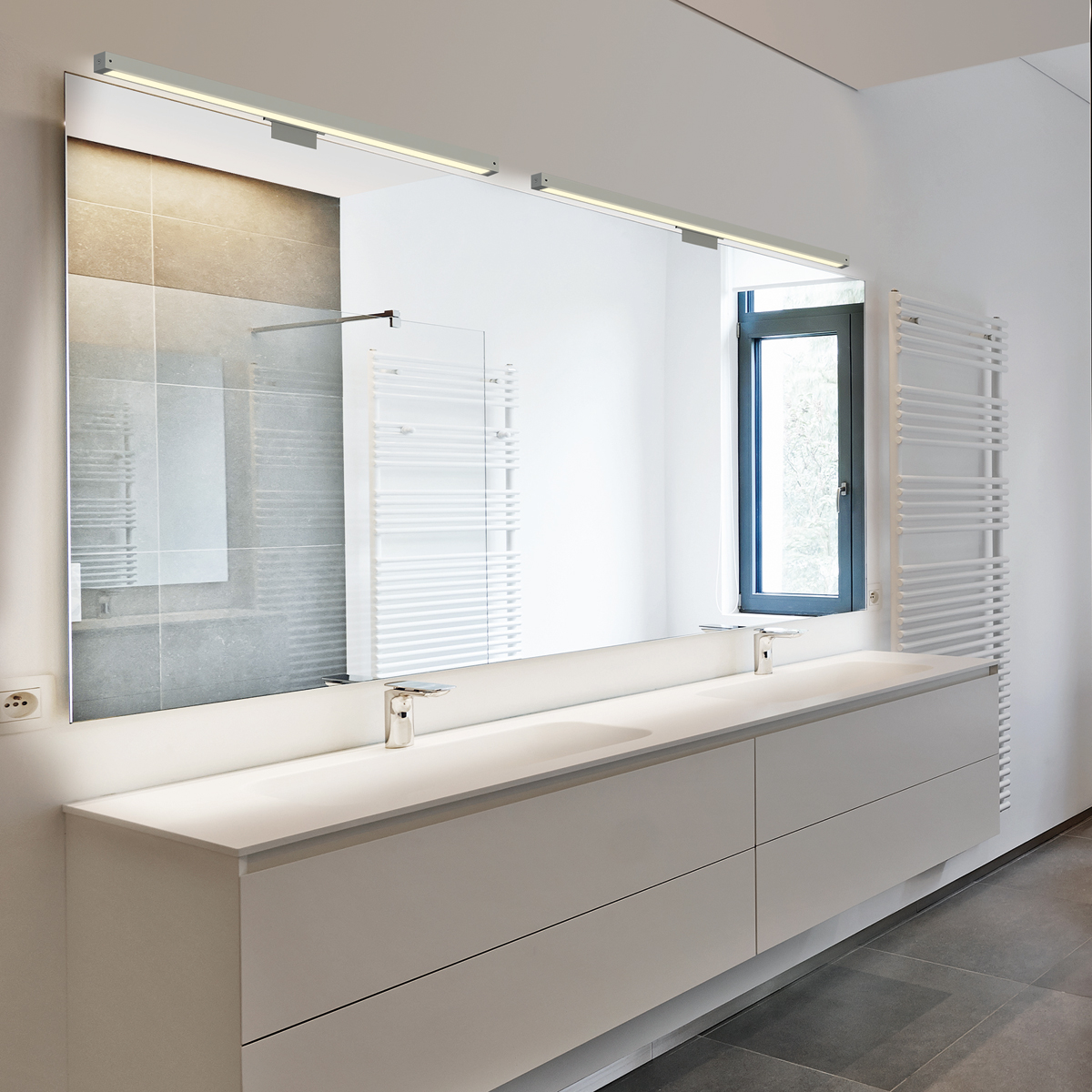 Top Light Only Choice Mirror Fix Klemmleuchte, 125 cm, Chrom matt