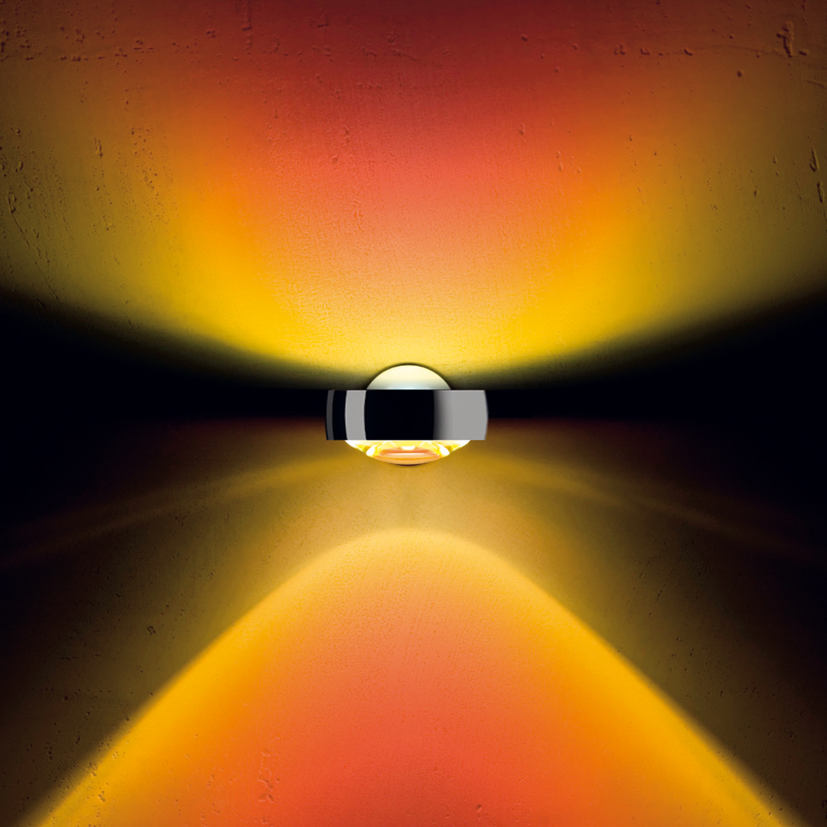 Occhio Sento E verticale Wandleuchte mit Farbfilter rot