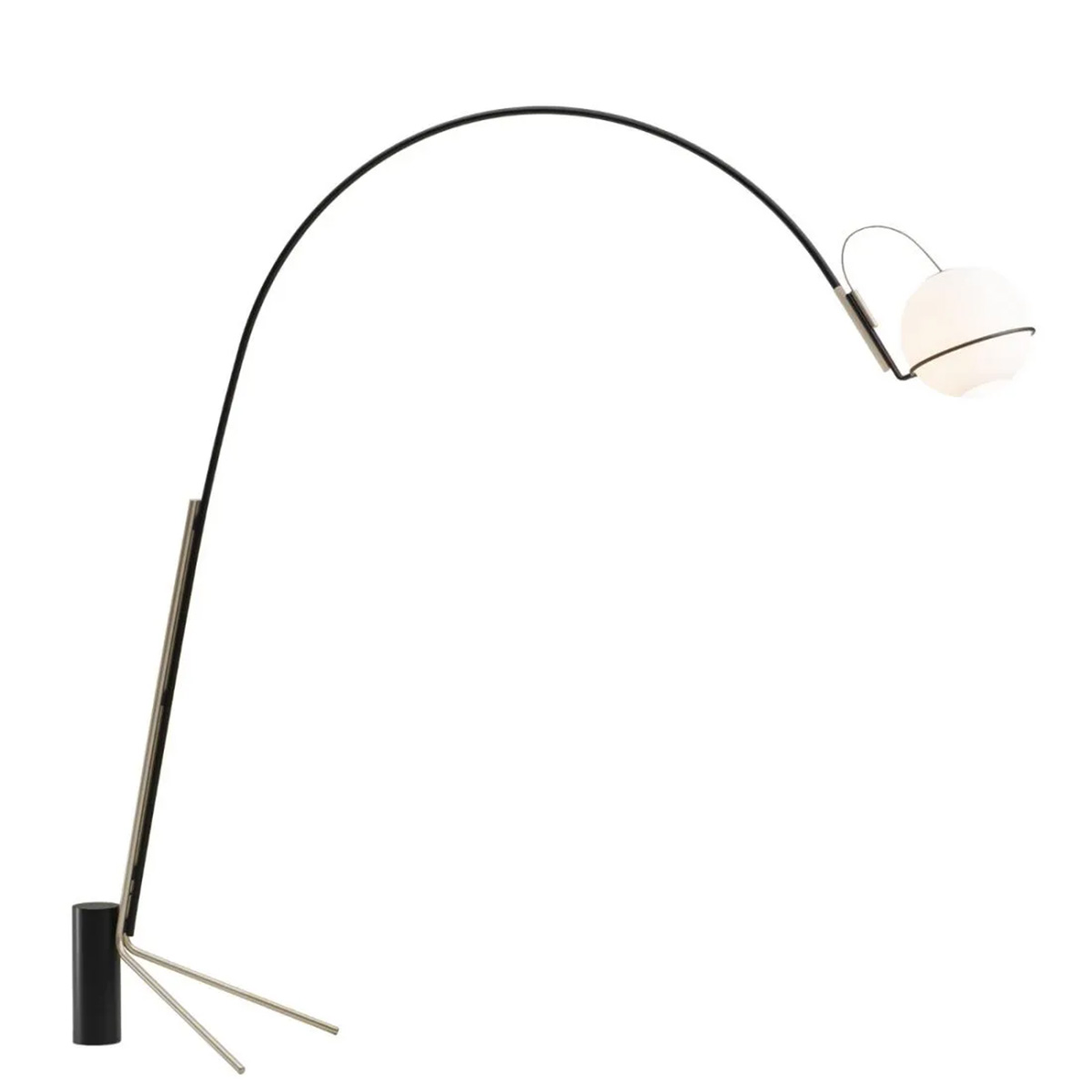 Fontana Arte Alicanto LED Bogenleuchte, Gold / schwarz
