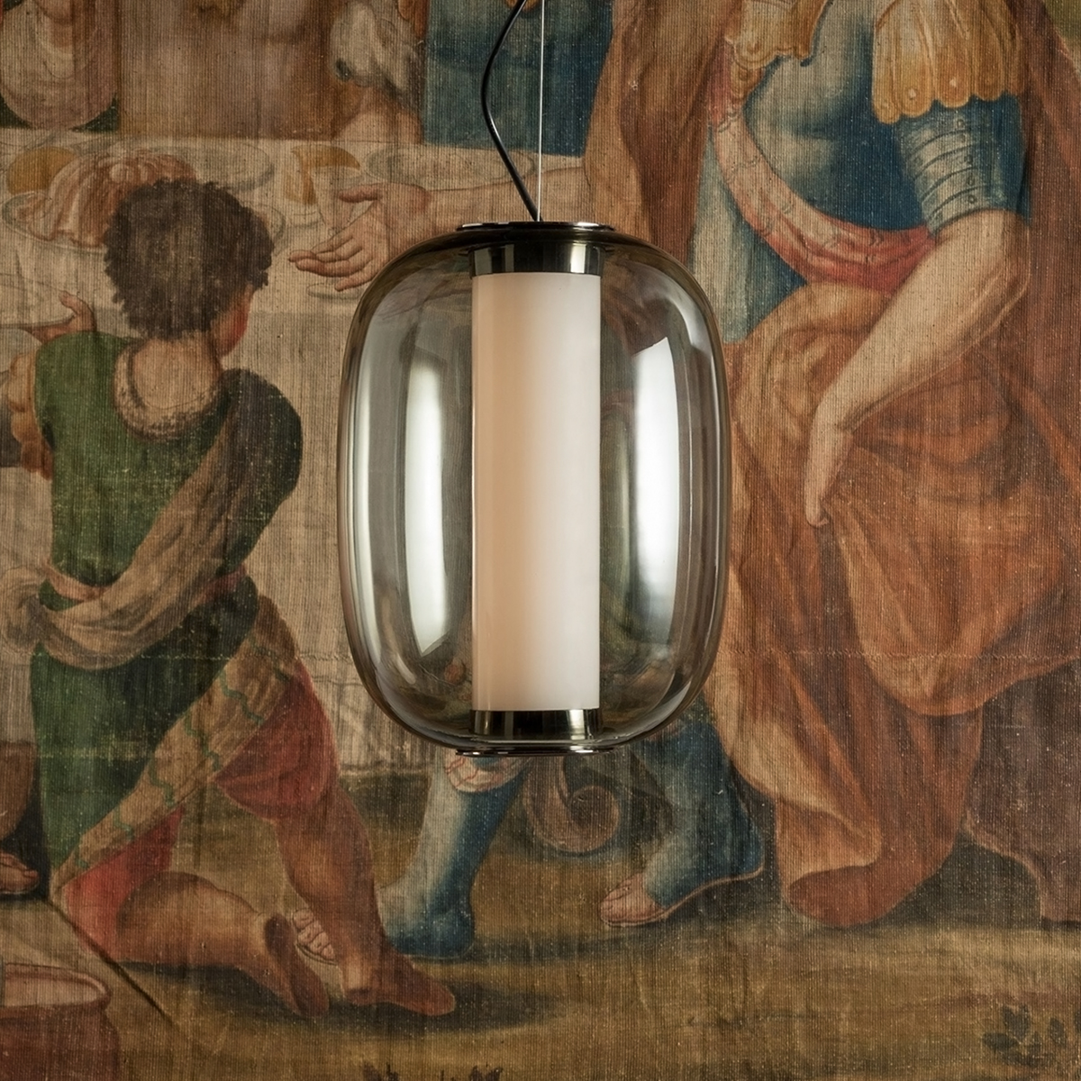 Fontana Arte Meridiano Media LED Pendelleuchte, Glas fumé Meridiano Media LED Pendelleuchte