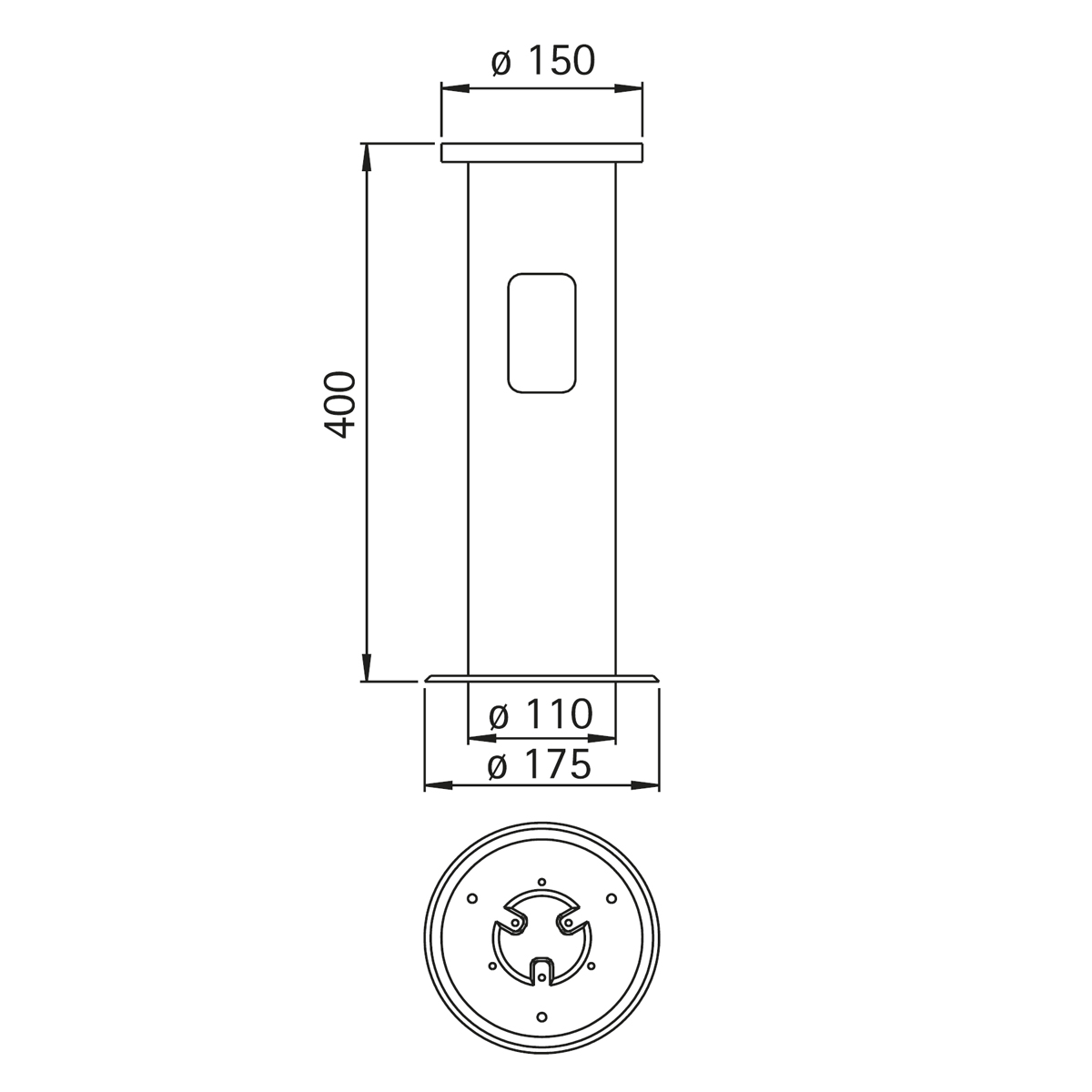 Albert Leuchten 690010 Erdeinbausockel