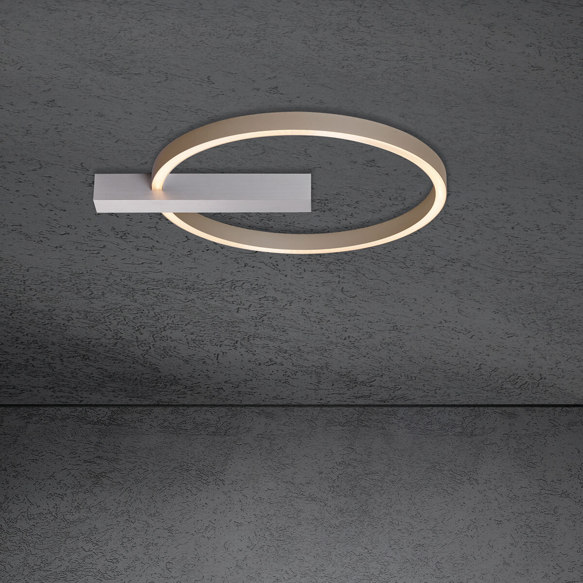 Alu geschliffen / taupe eloxal