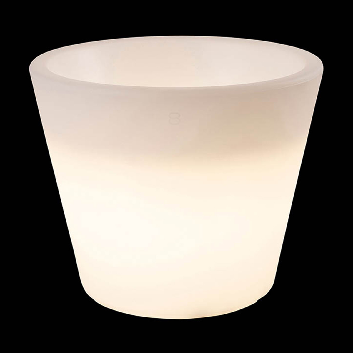 8 seasons design Shining Classic Pot XM Pflanztopf / Dekoleuchte, weiß