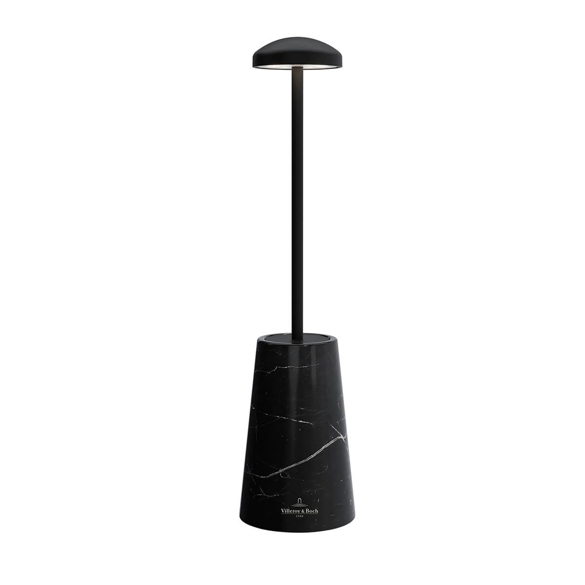 Villeroy & Boch Siena LED Akkuleuchte, schwarz / Marmor schwarz