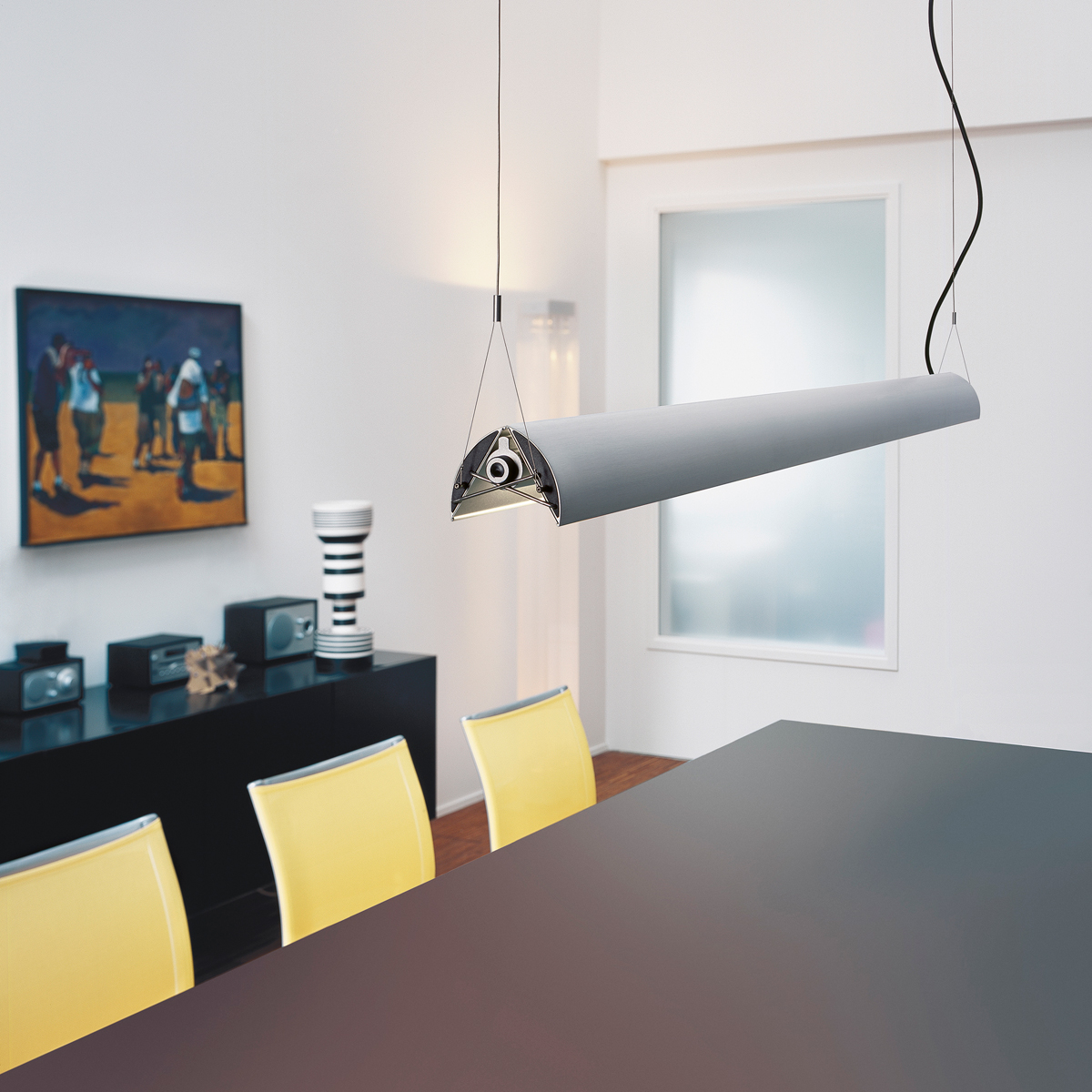 Belux UpDown LED Pendelleuchte 30, Natur Aluminium