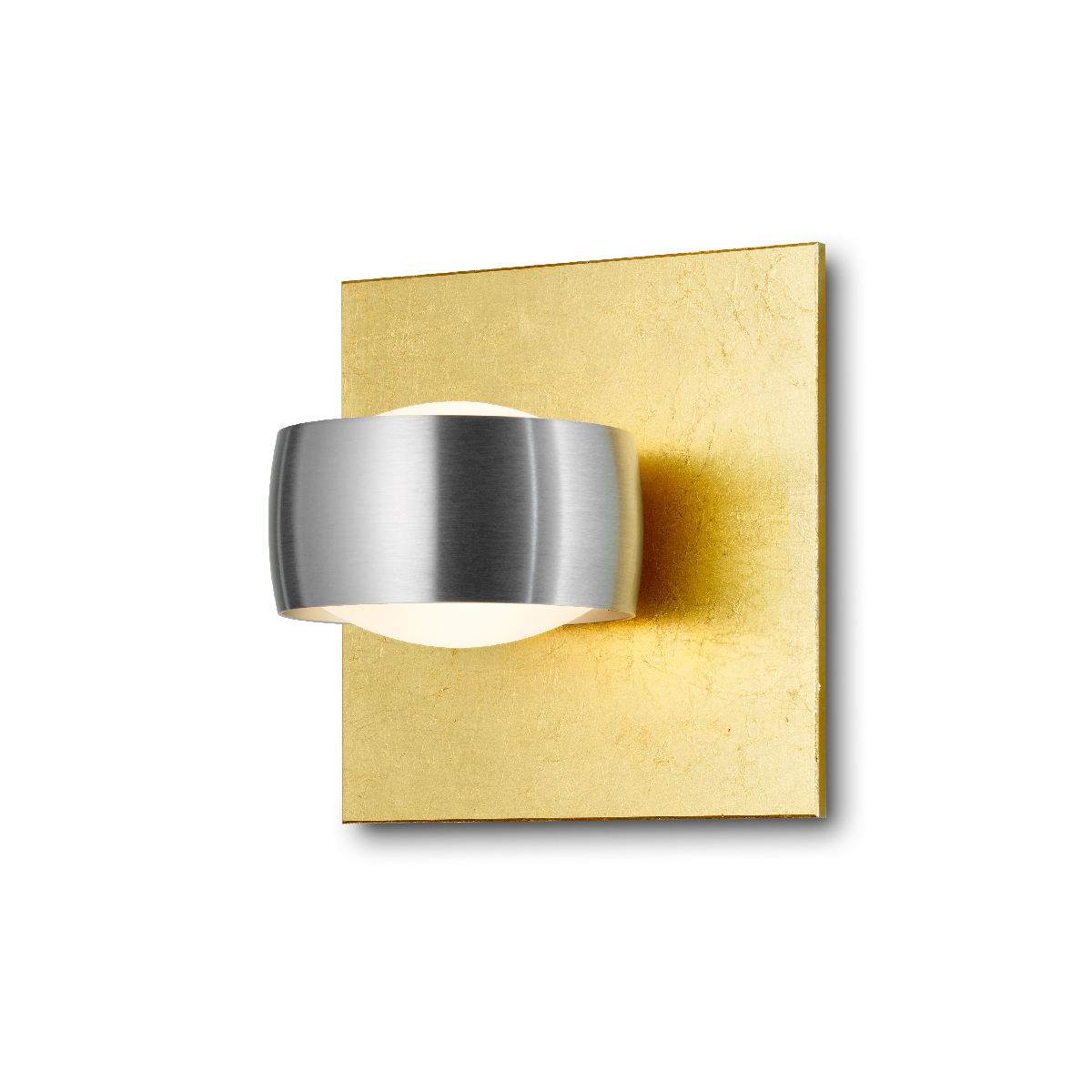 Oligo Grace Unlimited LED Wandleuchte, Blattgold, Tunable White, Kopf: Aluminium gebürstet