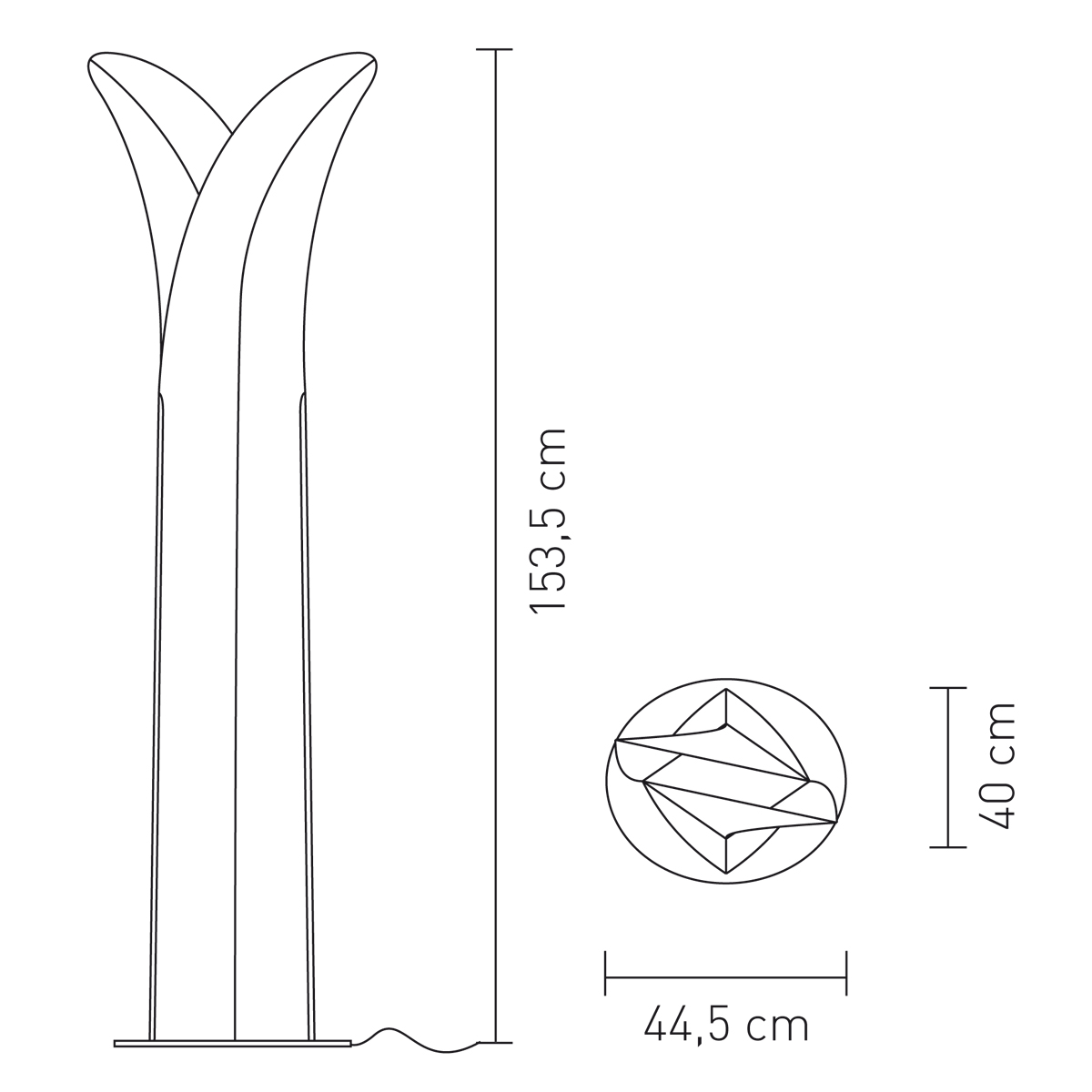Slamp Las Palmas Floor, Höhe: 153,5 cm
