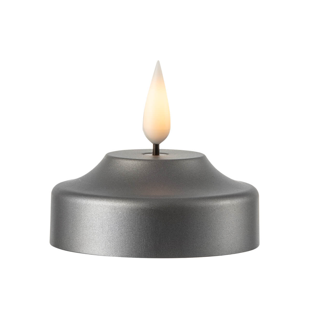 Kooduu Shine 2.0 LED-Kerze für Glow 08 und Glow 10, silbergrau (eingeschaltet)