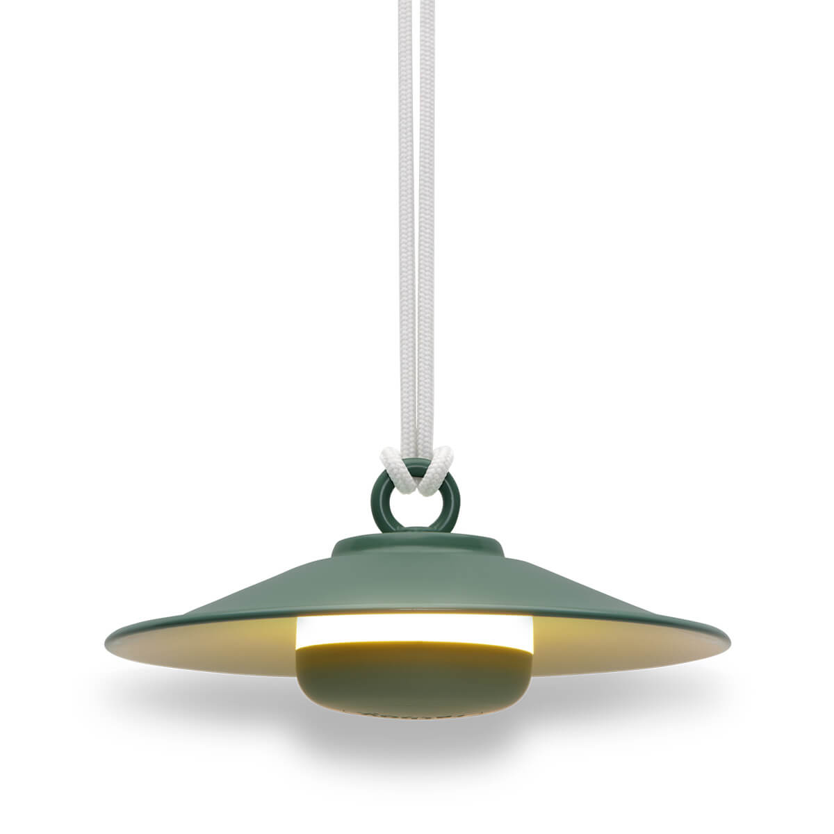 Fatboy Chap-O LED Akku-Pendelleuchte, Sage glänzend (salbeigrün) (eingeschaltet)