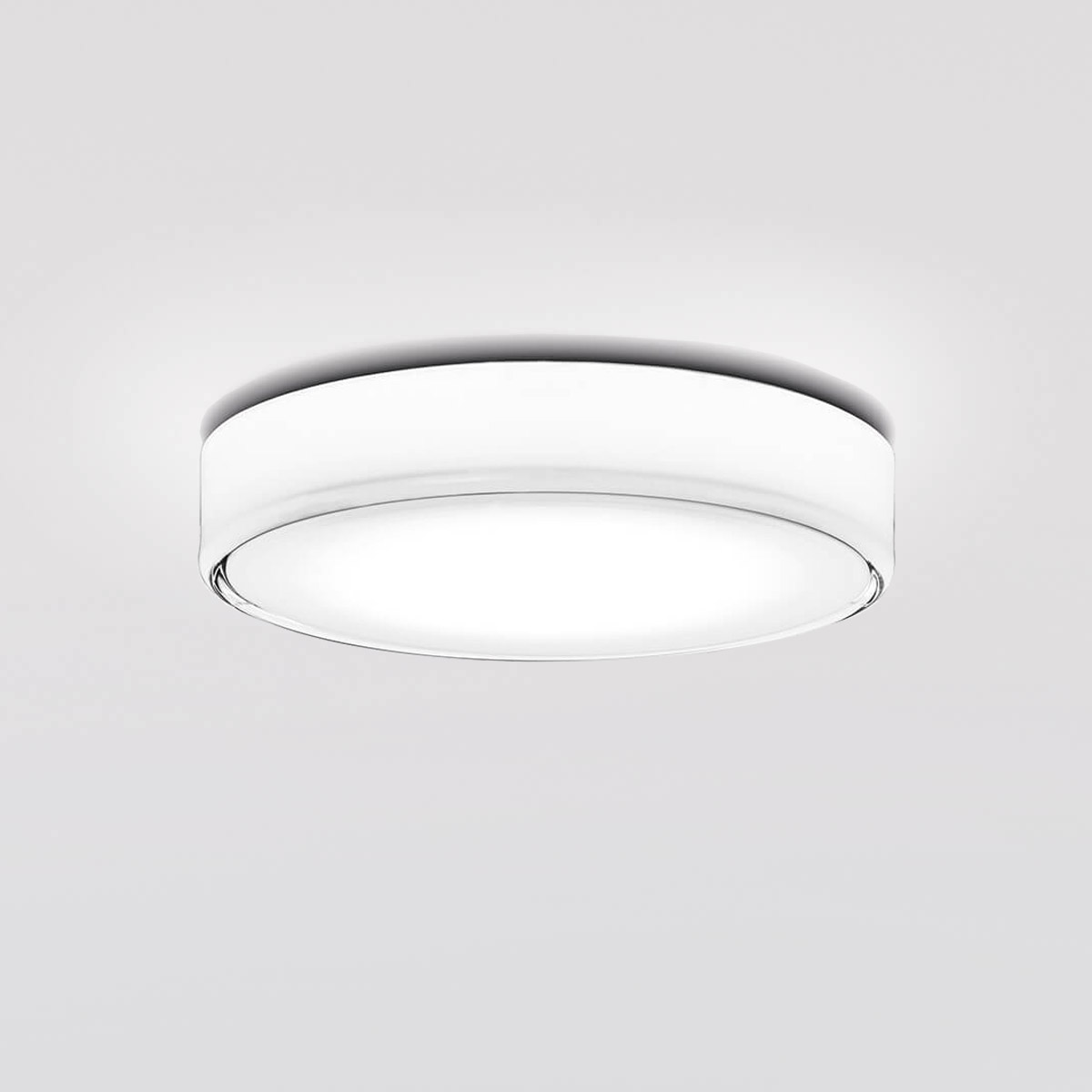 Peill+Putzler Magma LED Wand- / Deckenleuchte, Ø: 33 cm, Glas klar / weiß