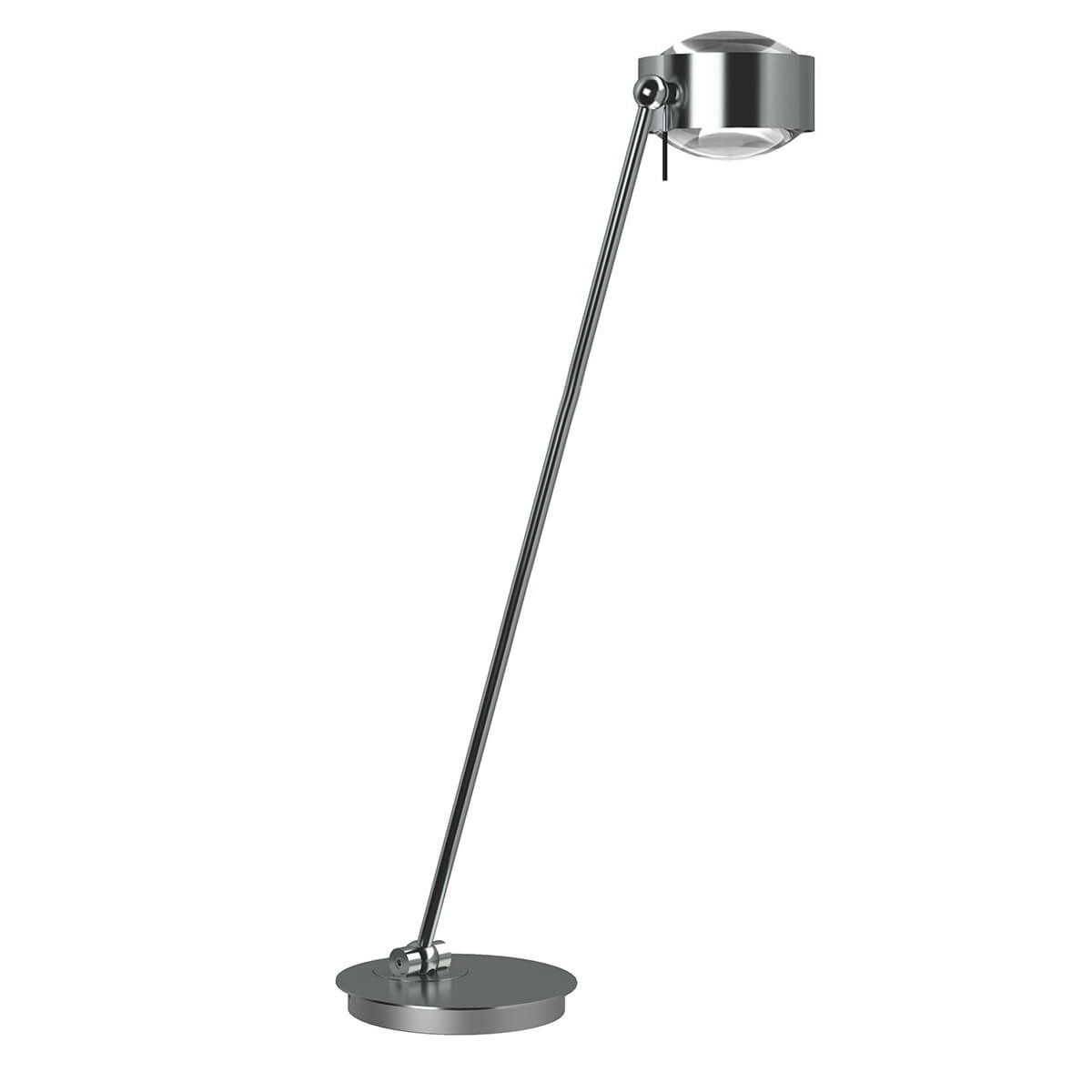 Top Light Puk Maxx Table Tischleuchte, 80 cm, Gehäuse, Chrom matt, mit Linse klar / Linse klar (nicht inbegriffen)