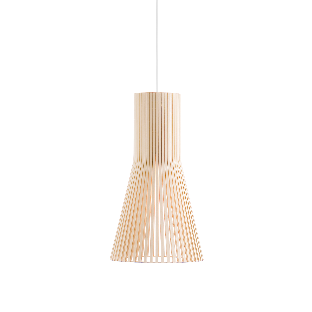 Secto Design Secto Small 4201 Pendelleuchte, Birke natur, Kabel: weiß