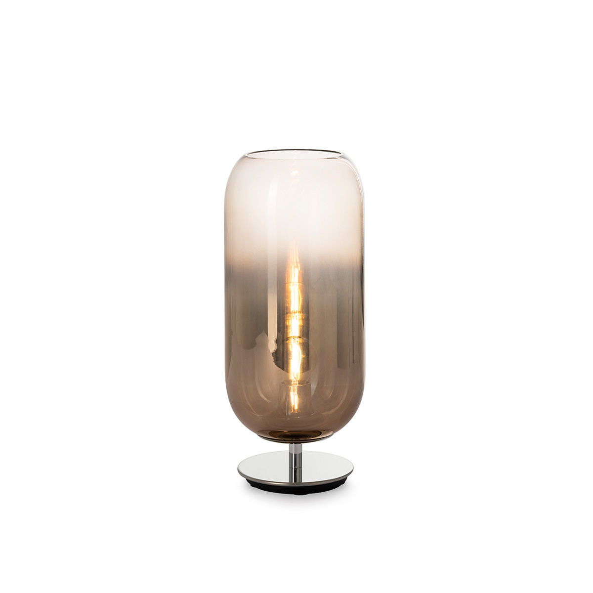 Artemide Gople Lamp Mini Tavolo, Aluminium, Schirm: Bronze