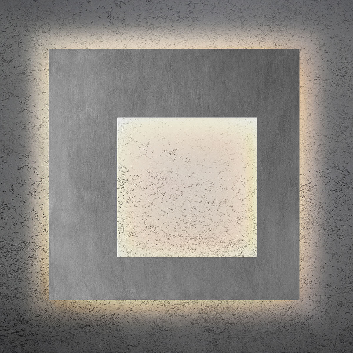 Escale Blade-Q Open LED Wand- / Deckenleuchte, 79 x 79 cm, mit Casambi-Modul, Betonoptik