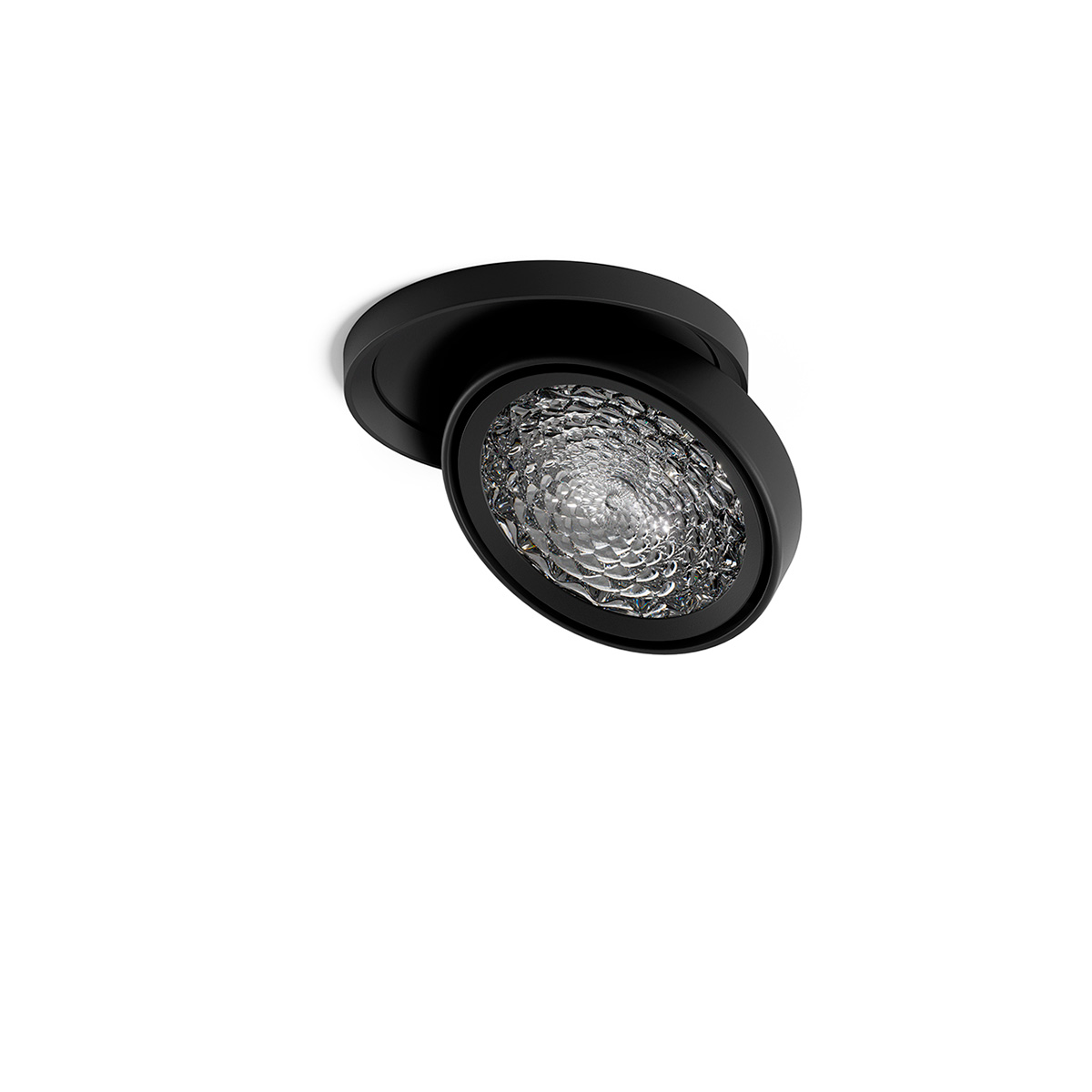Sigor Nivo LED Decken-Einbauleuchte, schwenkbar, Ø: 11,1 cm, 36°, mattschwarz