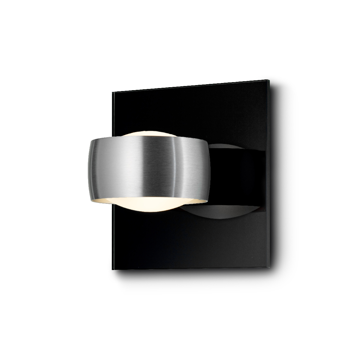 Oligo Grace Unlimited LED Wandleuchte, schwarz, Tunable White, Kopf: Aluminium gebürstet