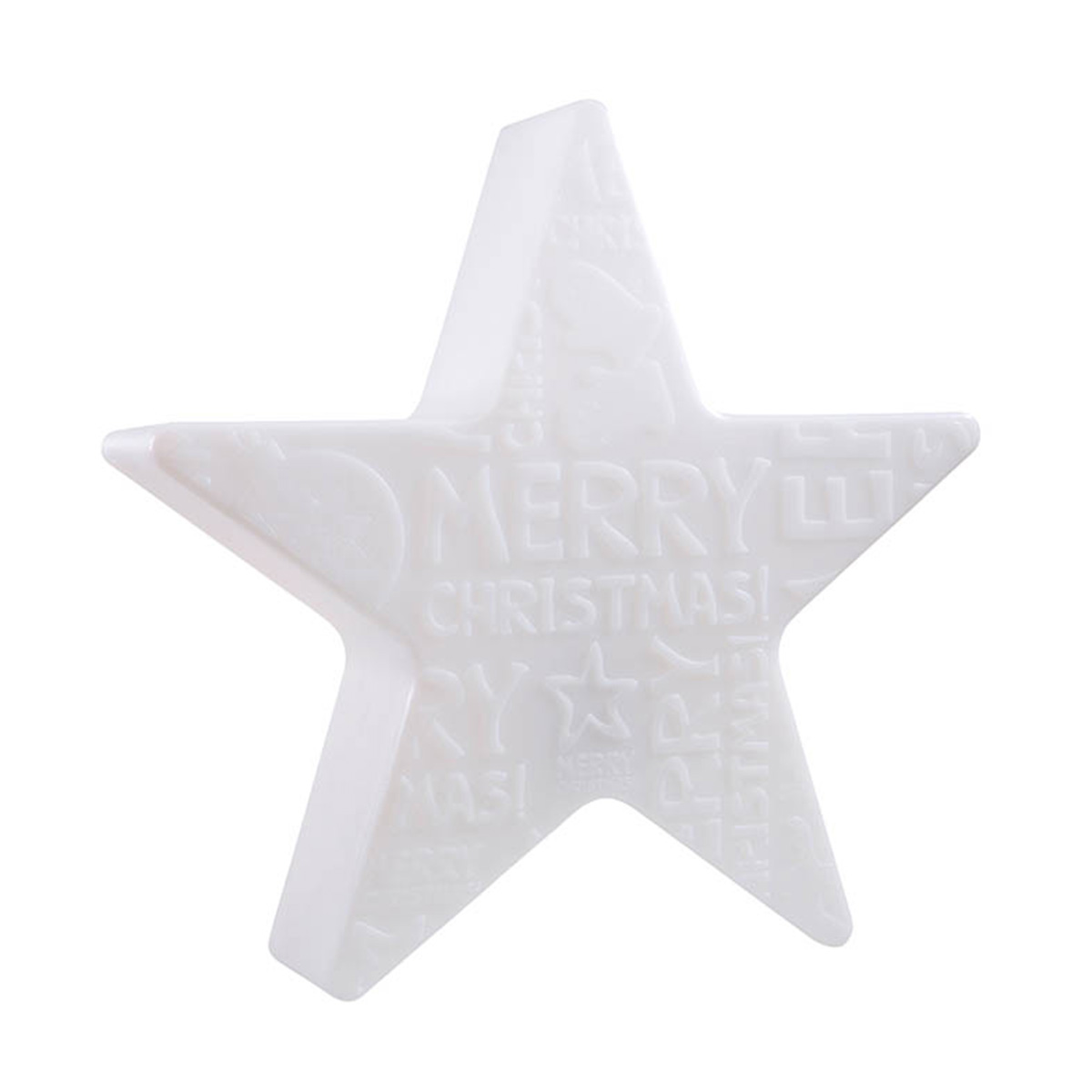 8 seasons design Shining Star Merry Christmas Dekoleuchte, Höhe: 54 cm, weiß, ausgeschaltet
