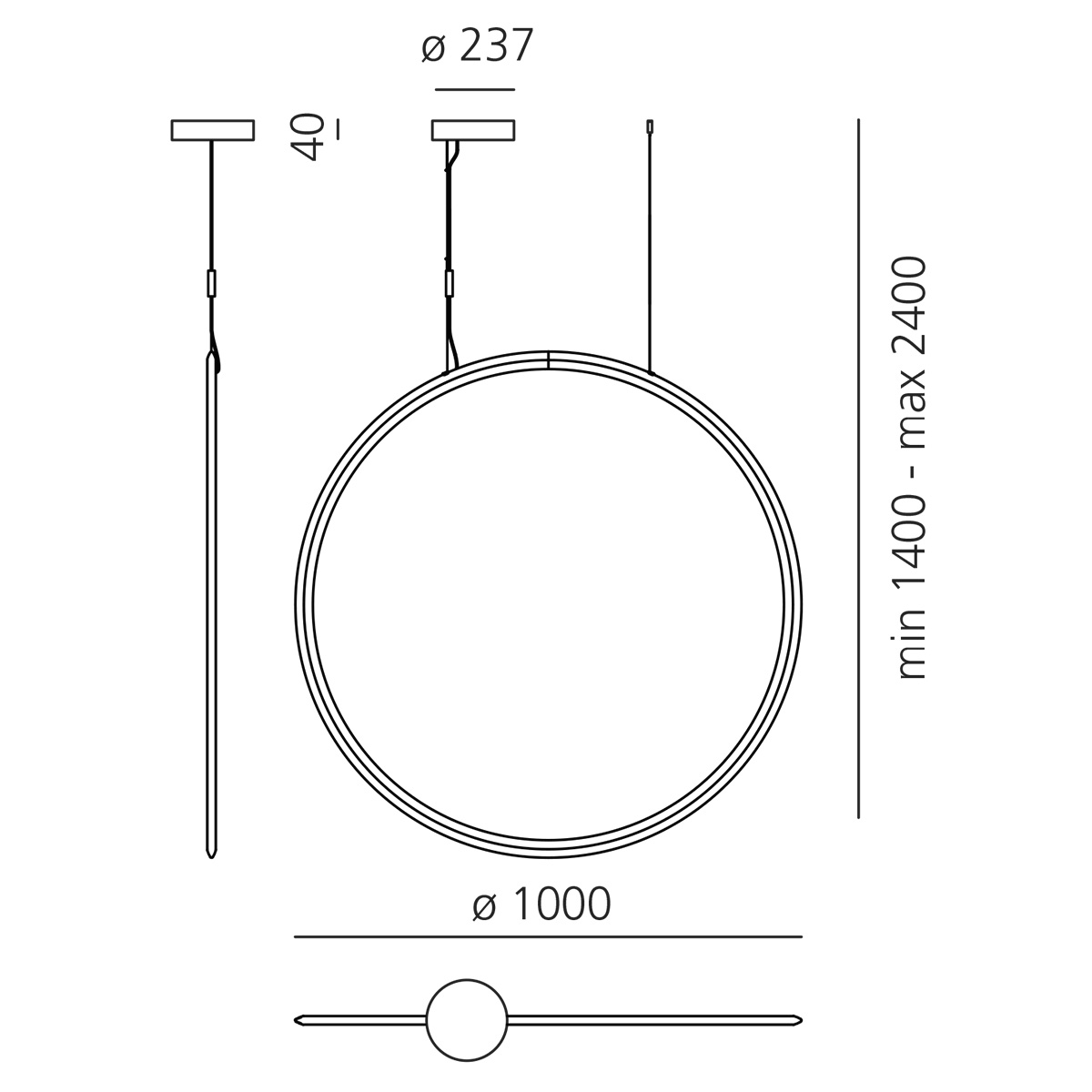 Artemide Design Discovery Vertical 100 LED Sospensione, App-kompatibel