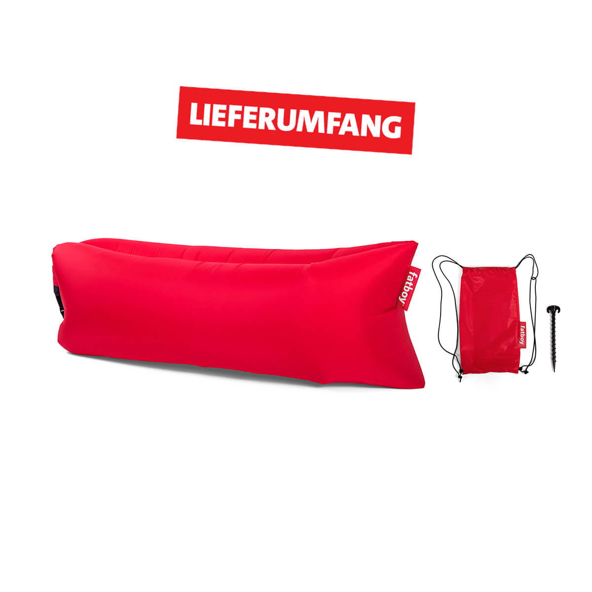 Fatboy Lamzac 3.0 Luftsofa, rot, Lieferumfang