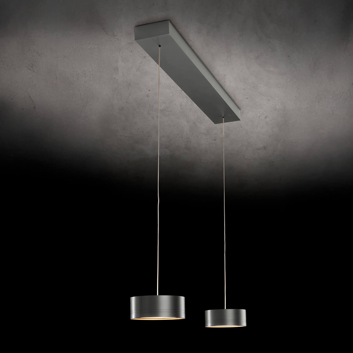 Holtkötter Favor LED Pendelleuchte, 2-flg., Platin