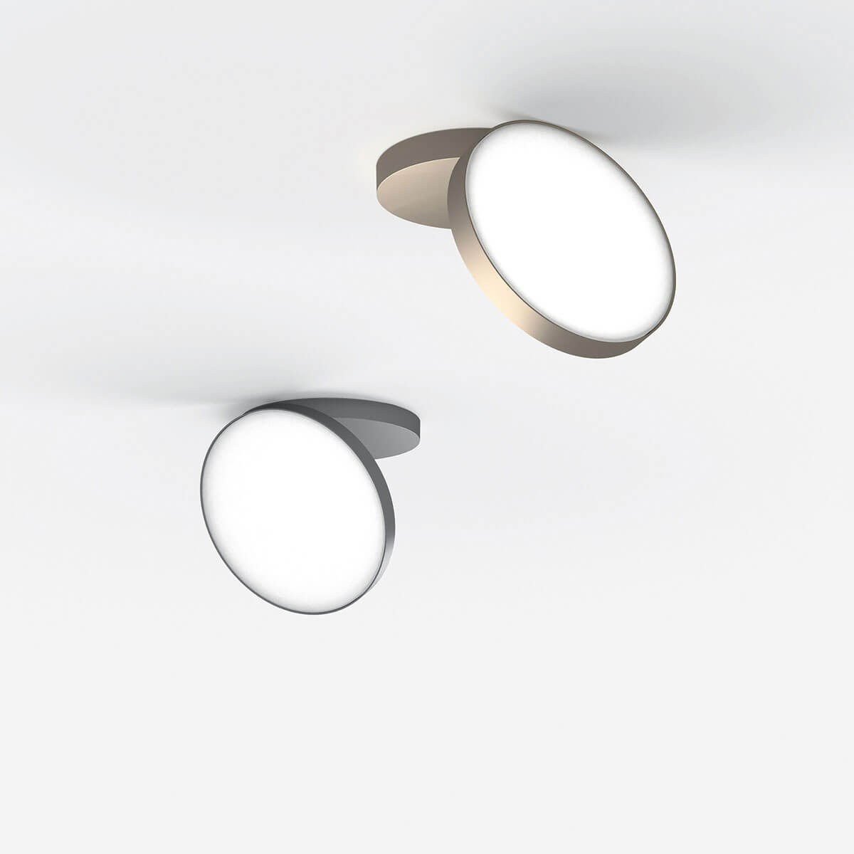 Rotaliana Venere W2 LED Wand- / Deckenleuchte, Silber und Bronze