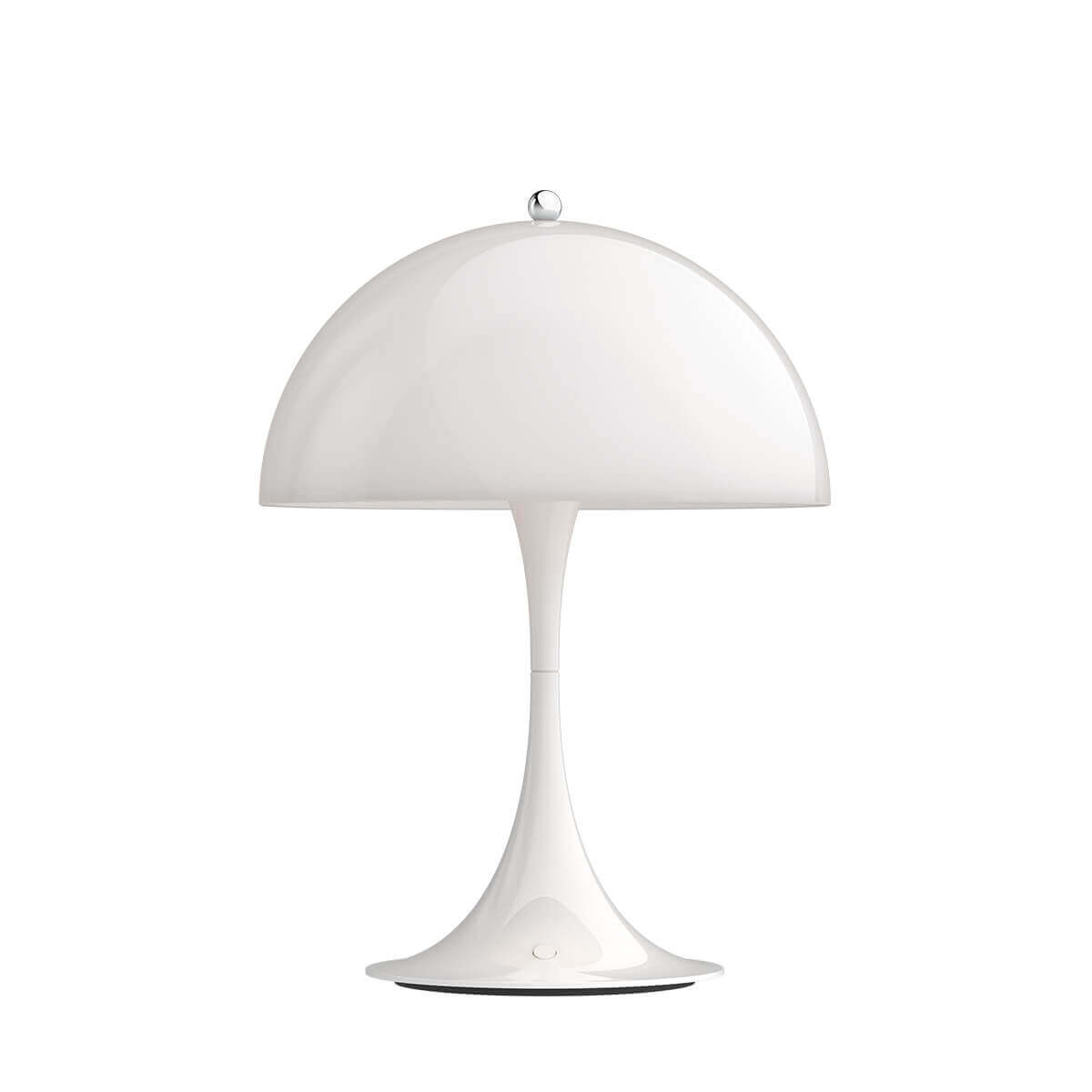 Louis Poulsen Panthella 250 Portable V2 LED Akkuleuchte, Acryl opalweiß (ausgeschaltet) – Design by Verner Panton